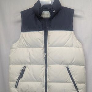 American Eagle Outfitters Men's Two-Tone Puffer Vest - Navy and White